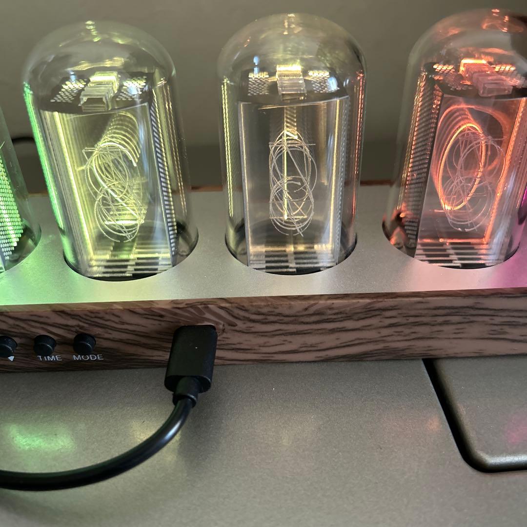 ClocTeck ニキシー管風時計　ニキシー菅　置き時計