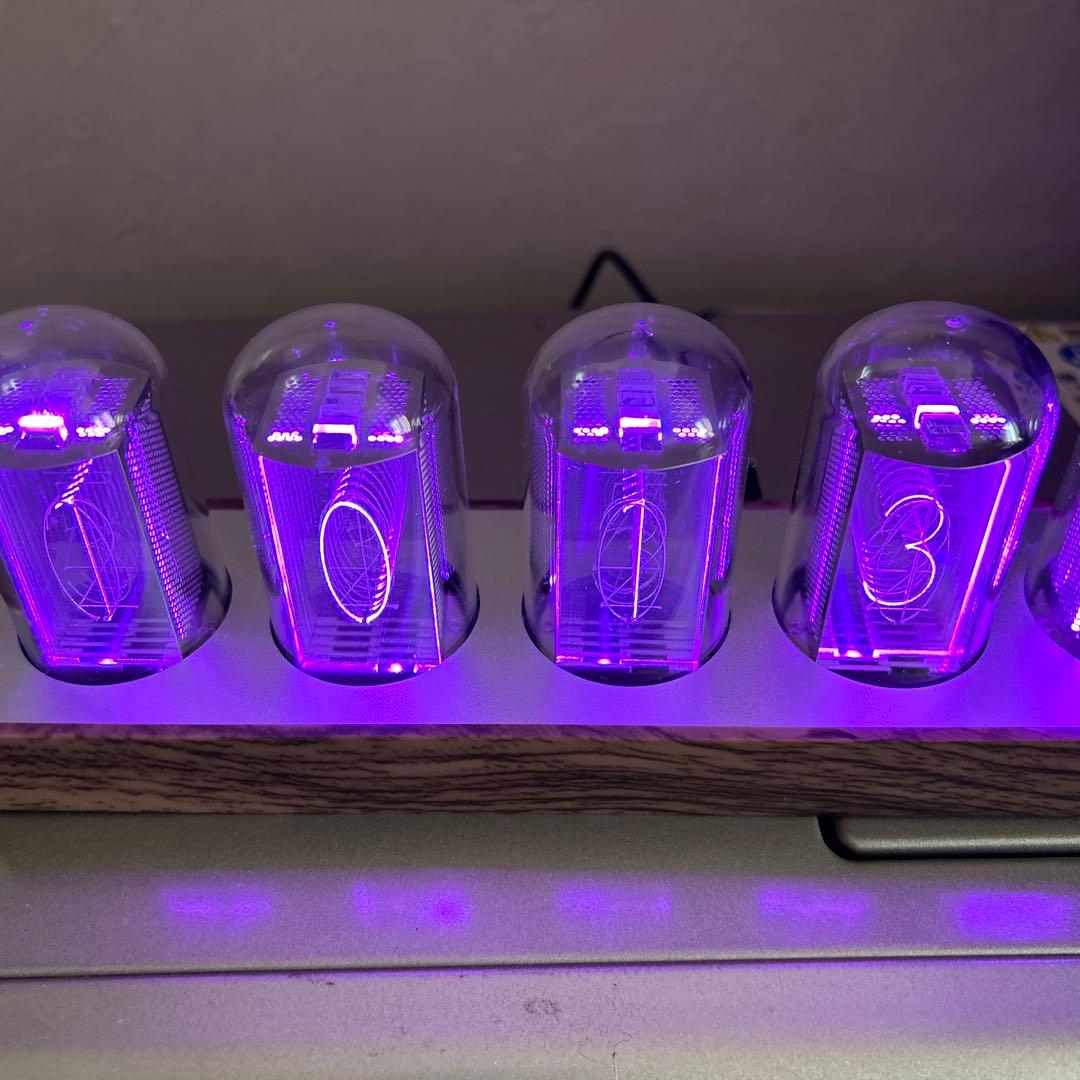 ClocTeck ニキシー管風時計　ニキシー菅　置き時計