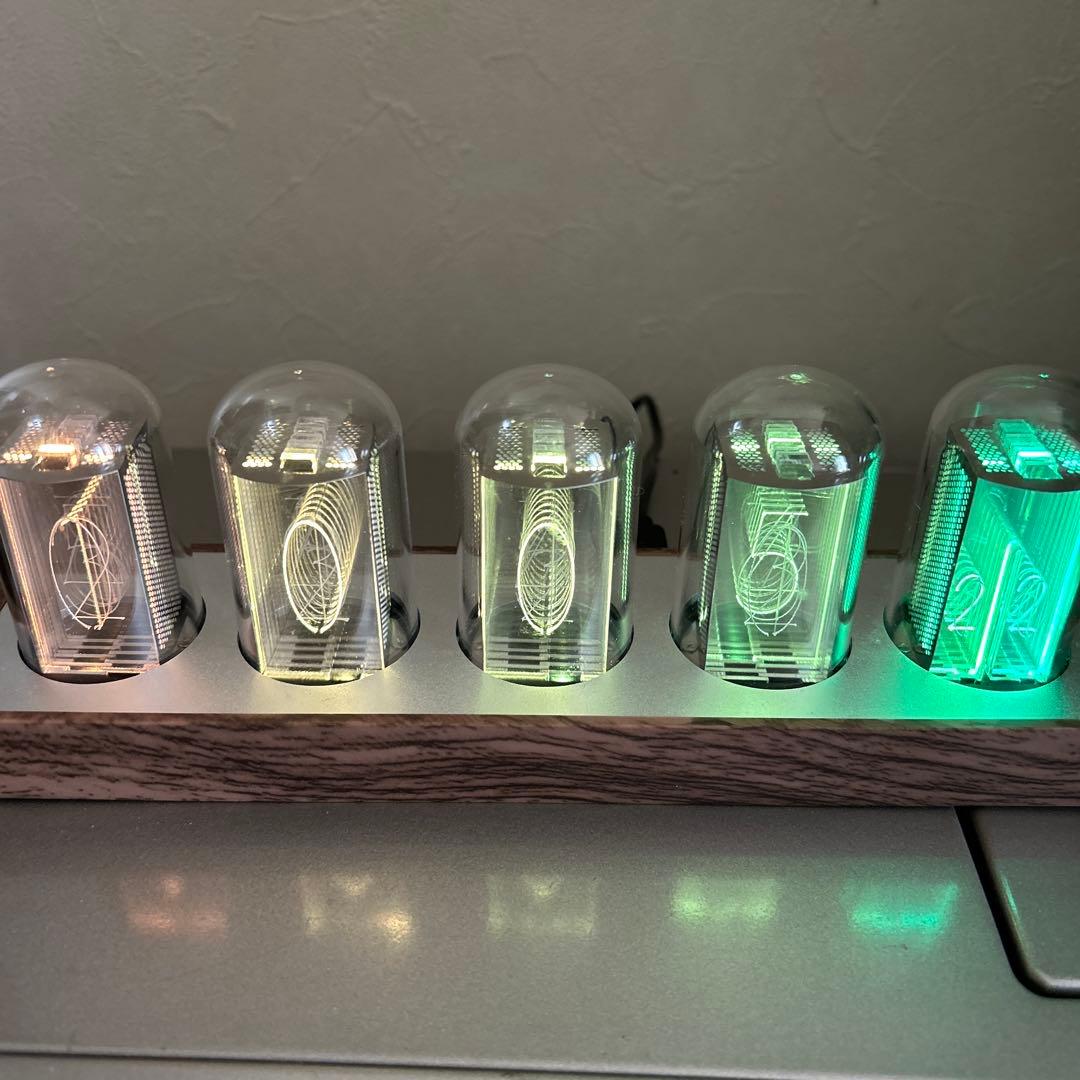 ClocTeck ニキシー管風時計　ニキシー菅　置き時計