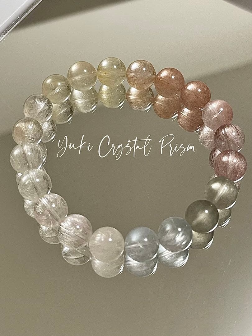 カラフルラビットヘアルチルクォーツ カラフルサゲニティッククォーツ