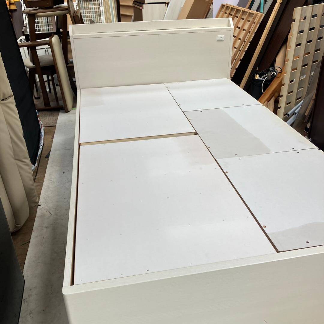 【福岡市限定】ニトリ NITORI 収納付き セミダブルベッド 配送組立無料♬