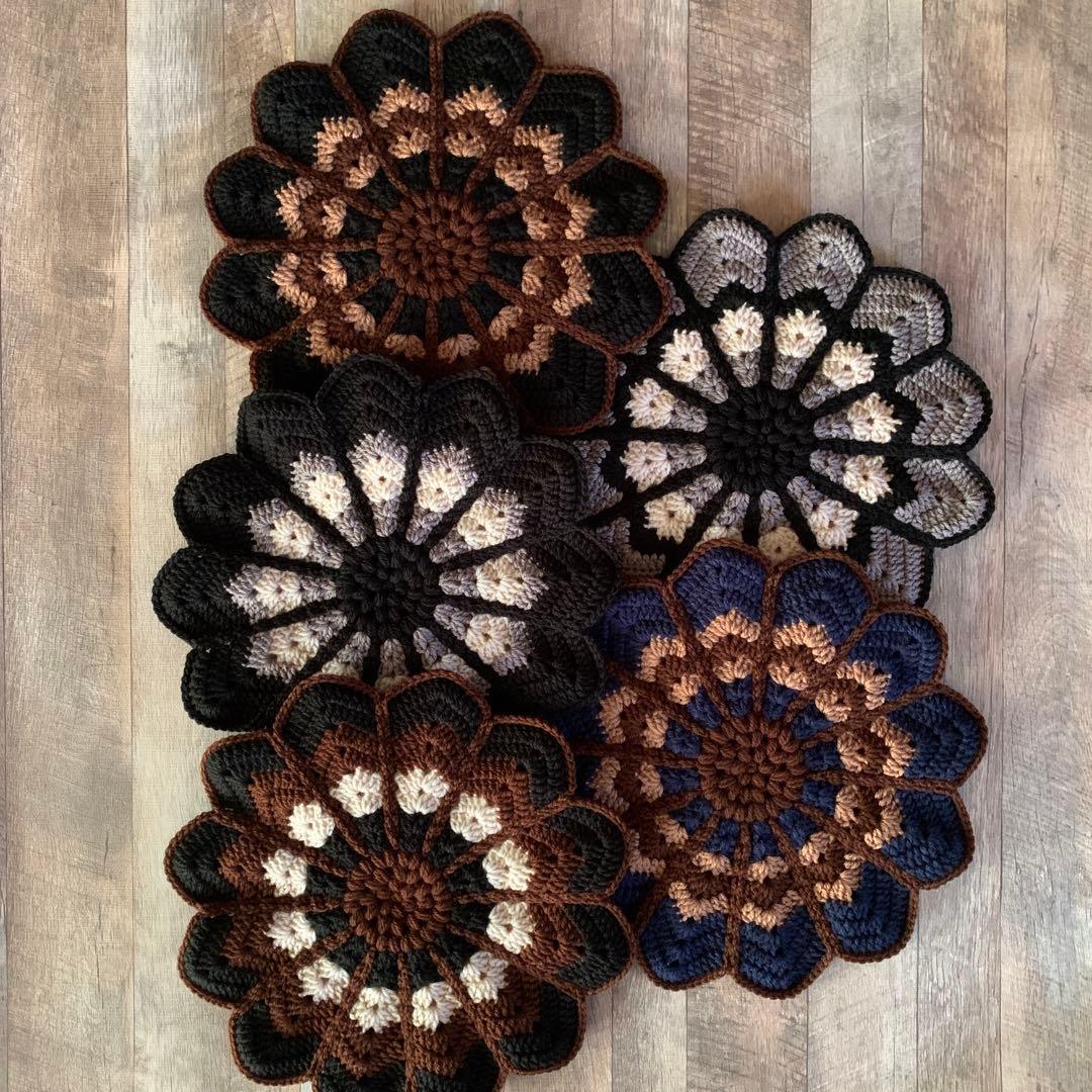 Nick様 お花の円座　昭和レトロ　チェアパッド