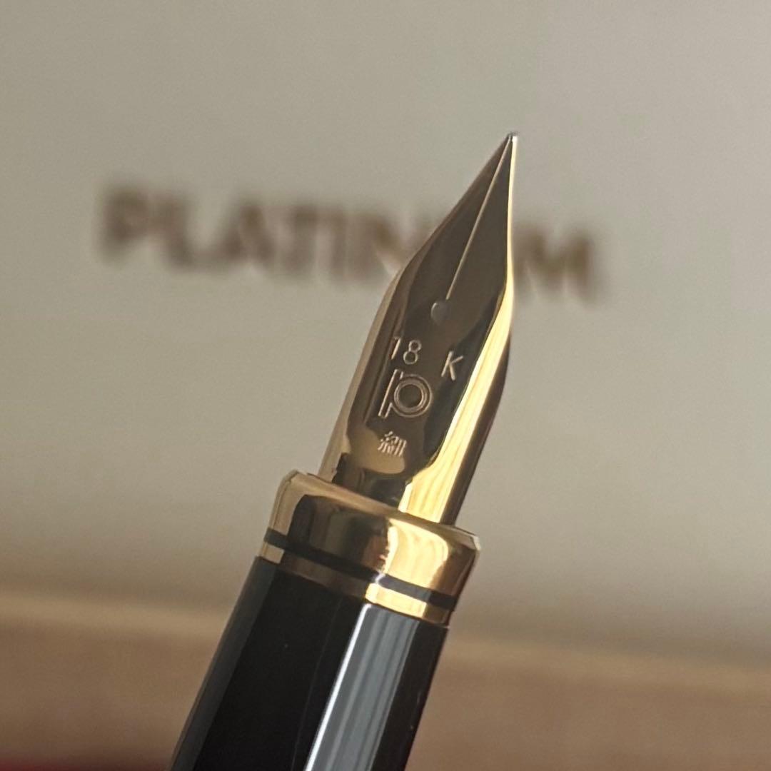 PLATINUM ツキトウサギ プラチナ　万年筆　金沢箔　ペン先18K