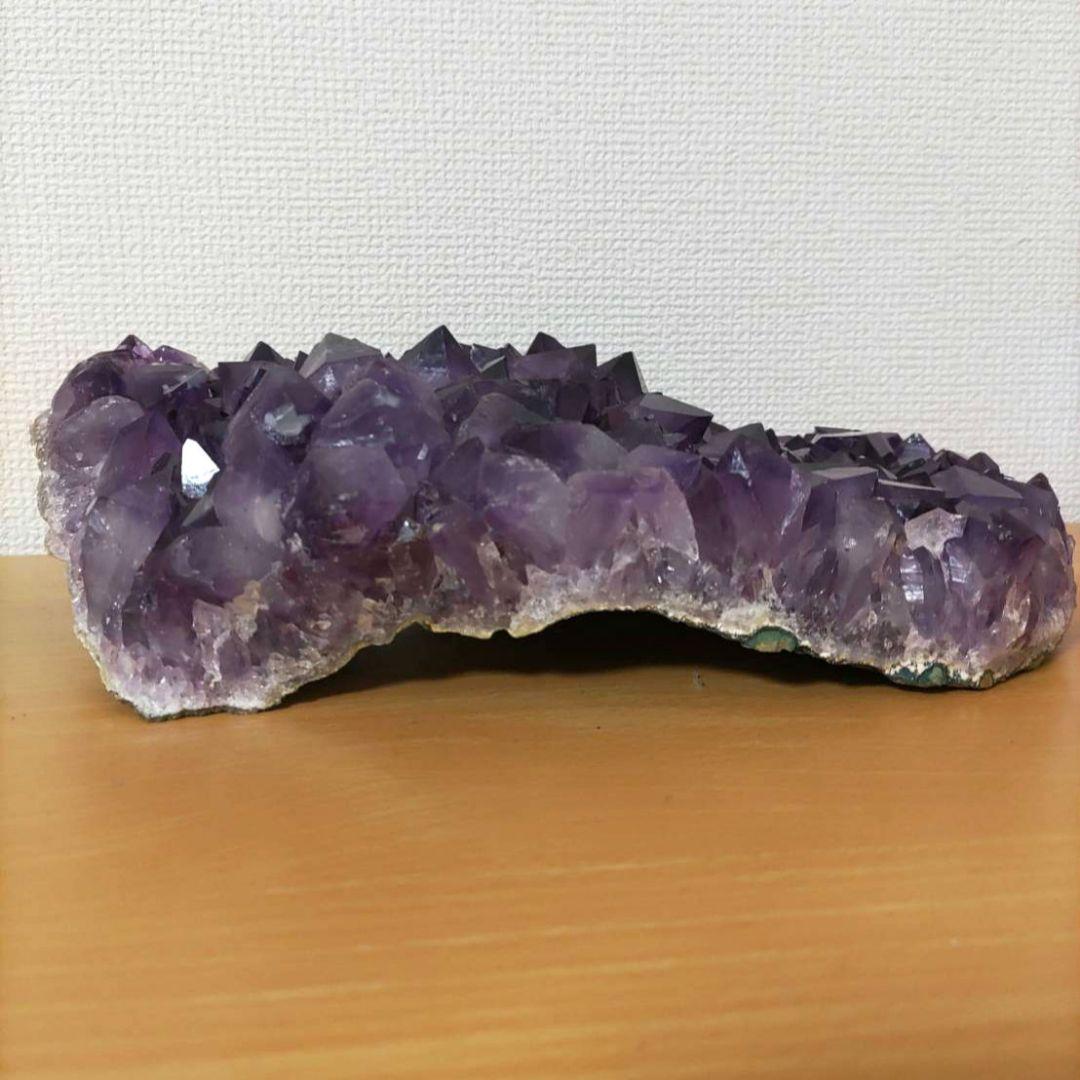 台座付き美結晶☆天然石アメジストクラスター原石パワーストーン鉱物4.2kg紫水晶
