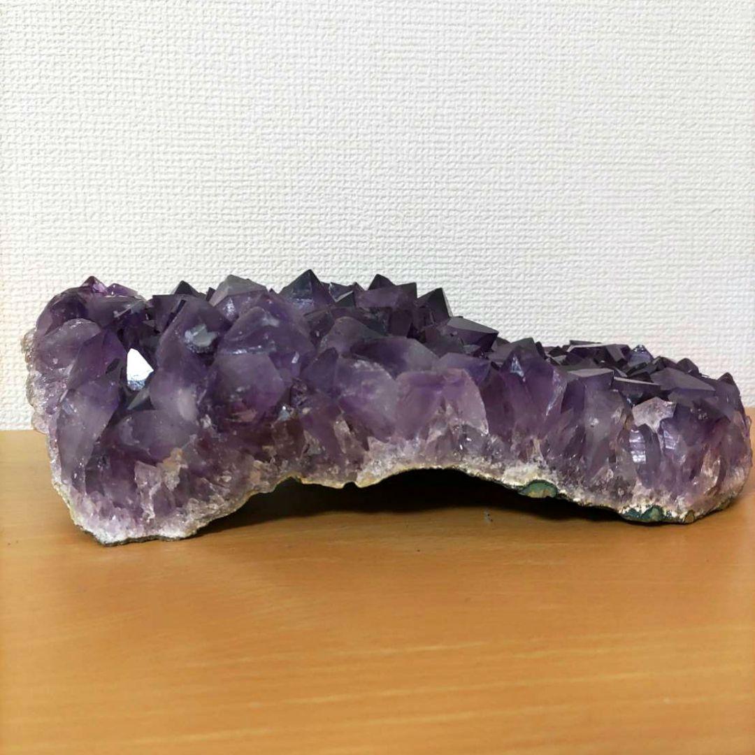 台座付き美結晶☆天然石アメジストクラスター原石パワーストーン鉱物4.2kg紫水晶