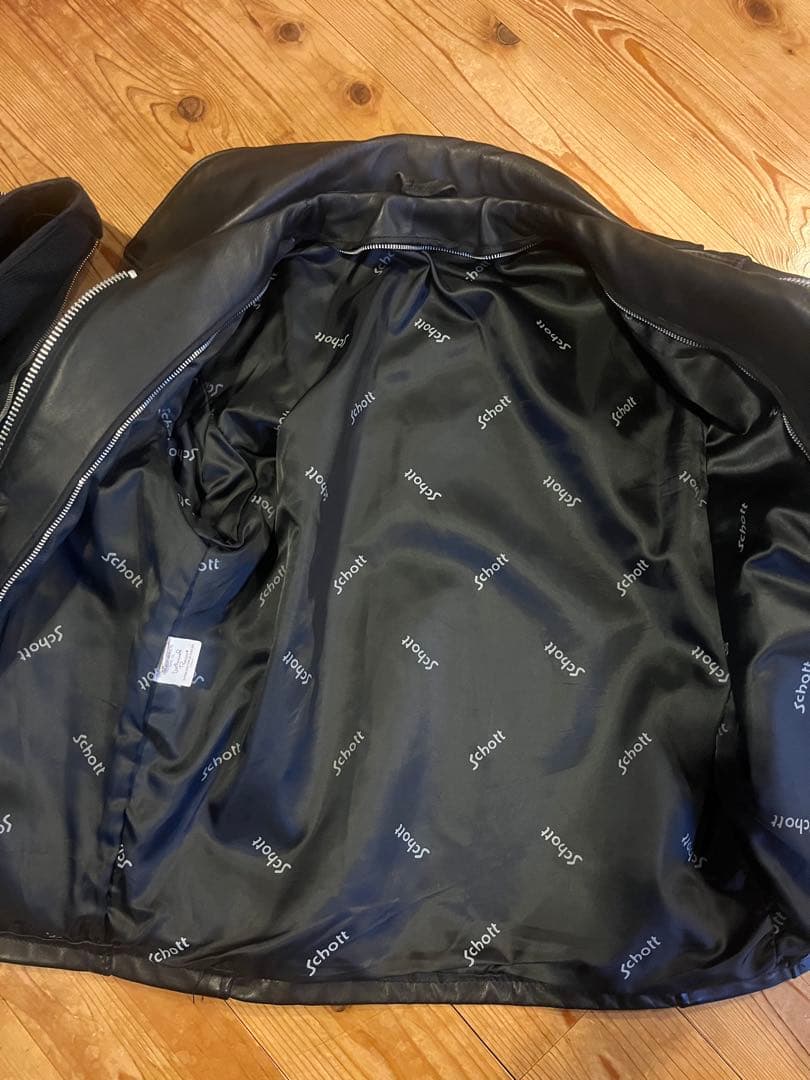 schott シングルライダースジャケット 黒