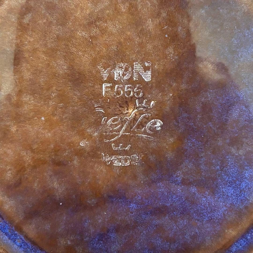 ゲフレ　コスモス　濃紺の食器セット 4点（皿3枚、カップandソーサ1セット）