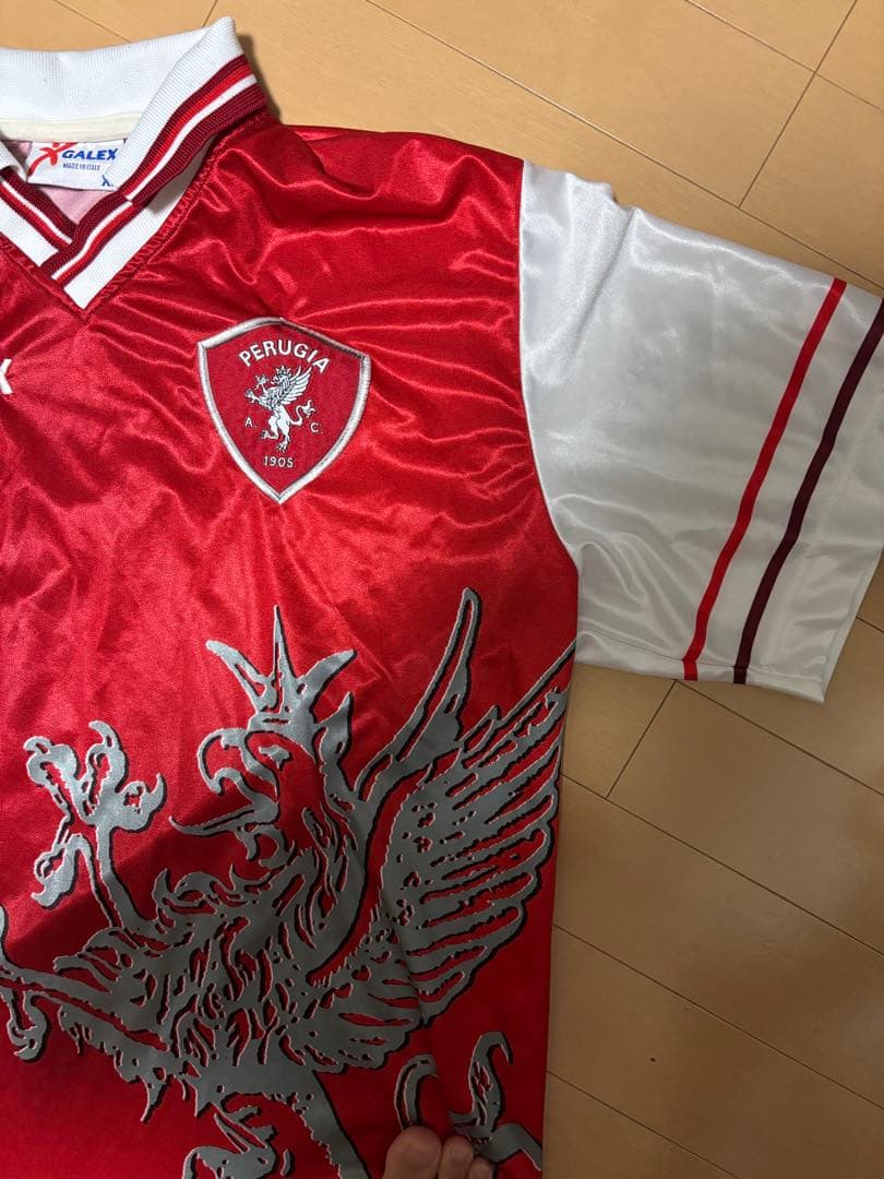 貴重✨ペルージャ 98-99 中田英寿 #7 ユニフォーム 赤 XL イタリア製