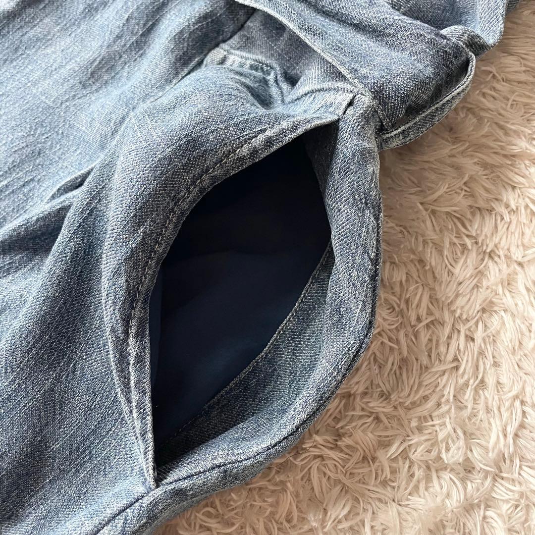 デンハム 美品 DENHAM BEND JUMPSUIT サロペット M ブルー