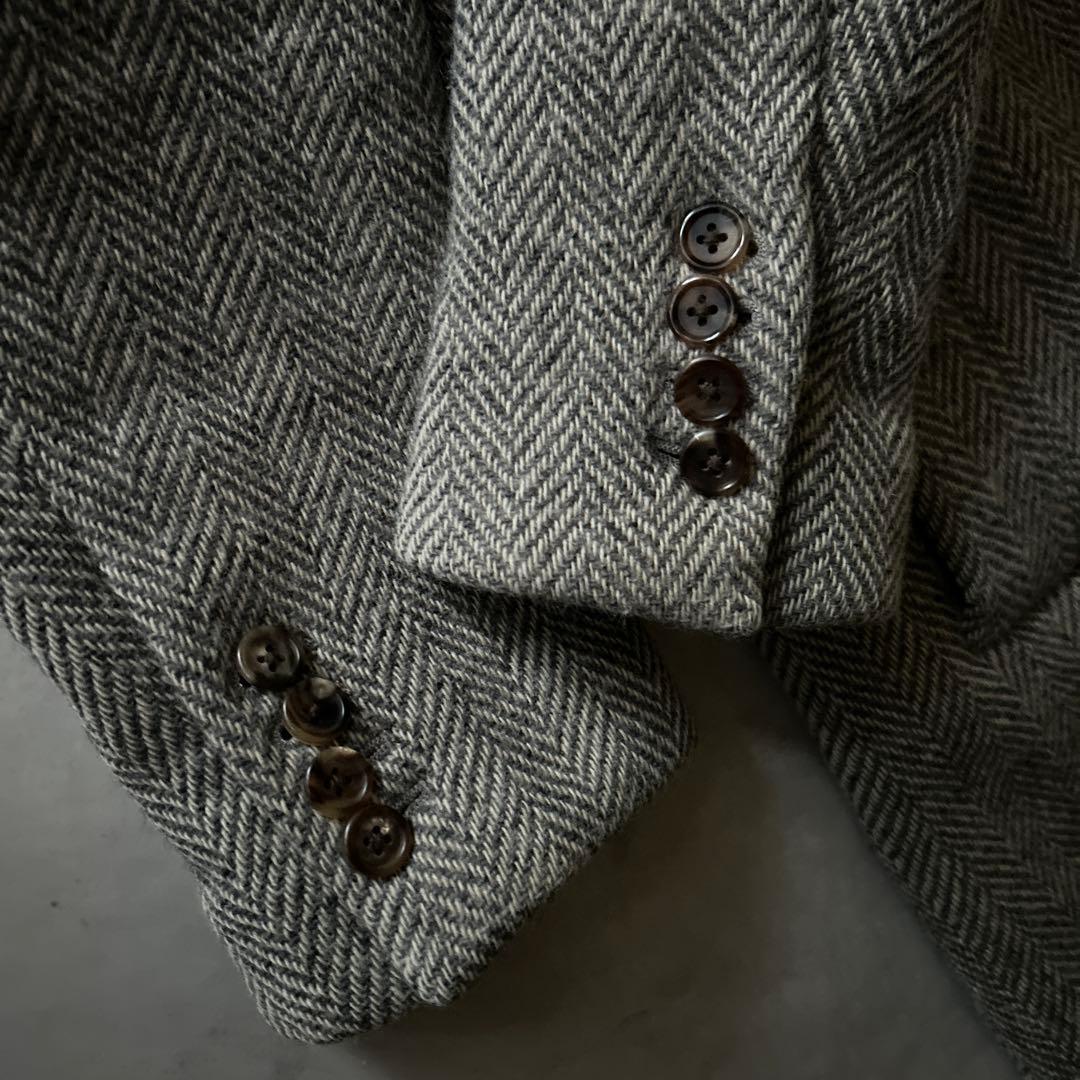 MARGARET HOWELL ヘリンボーン チェスターコート　比翼ボタン