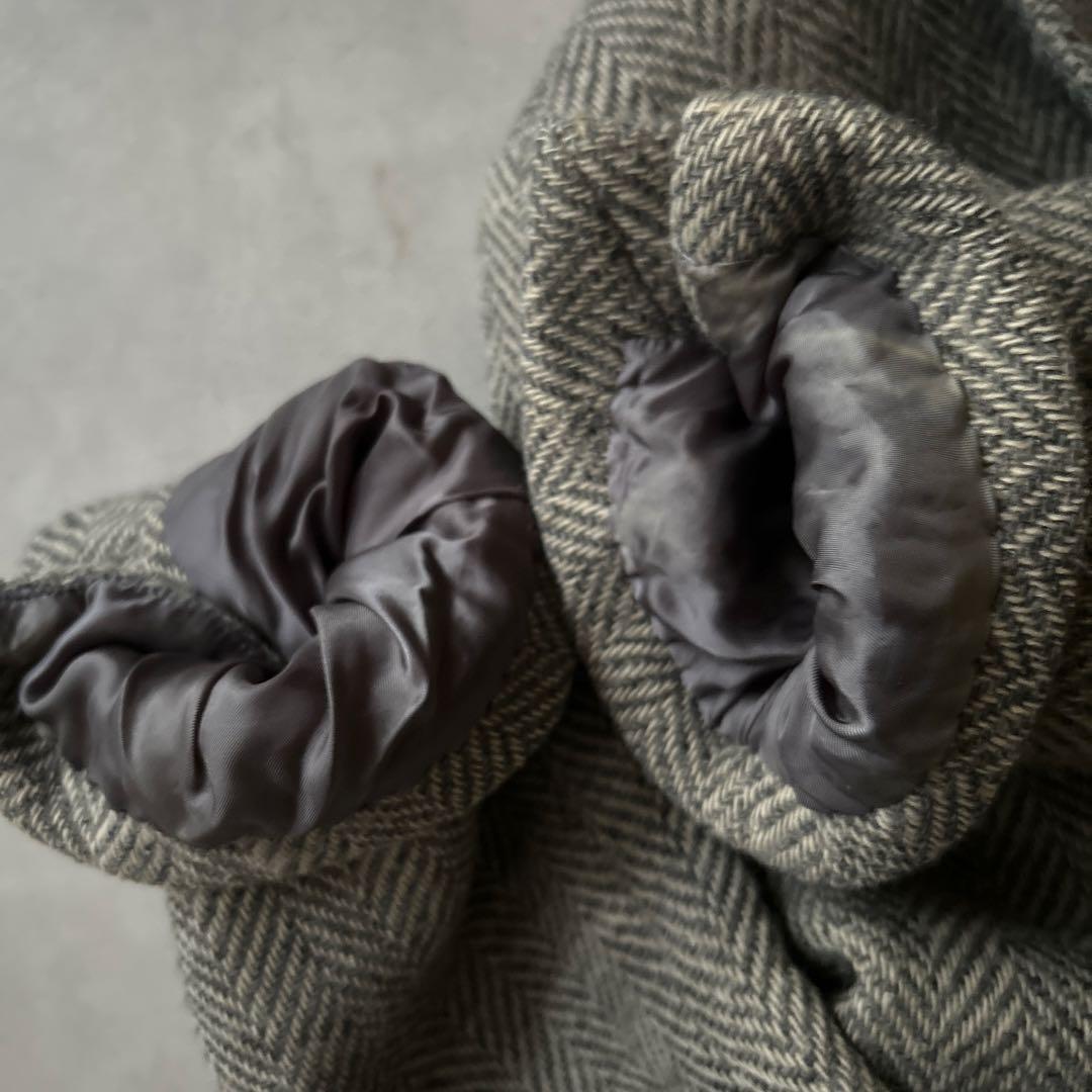 MARGARET HOWELL ヘリンボーン チェスターコート　比翼ボタン