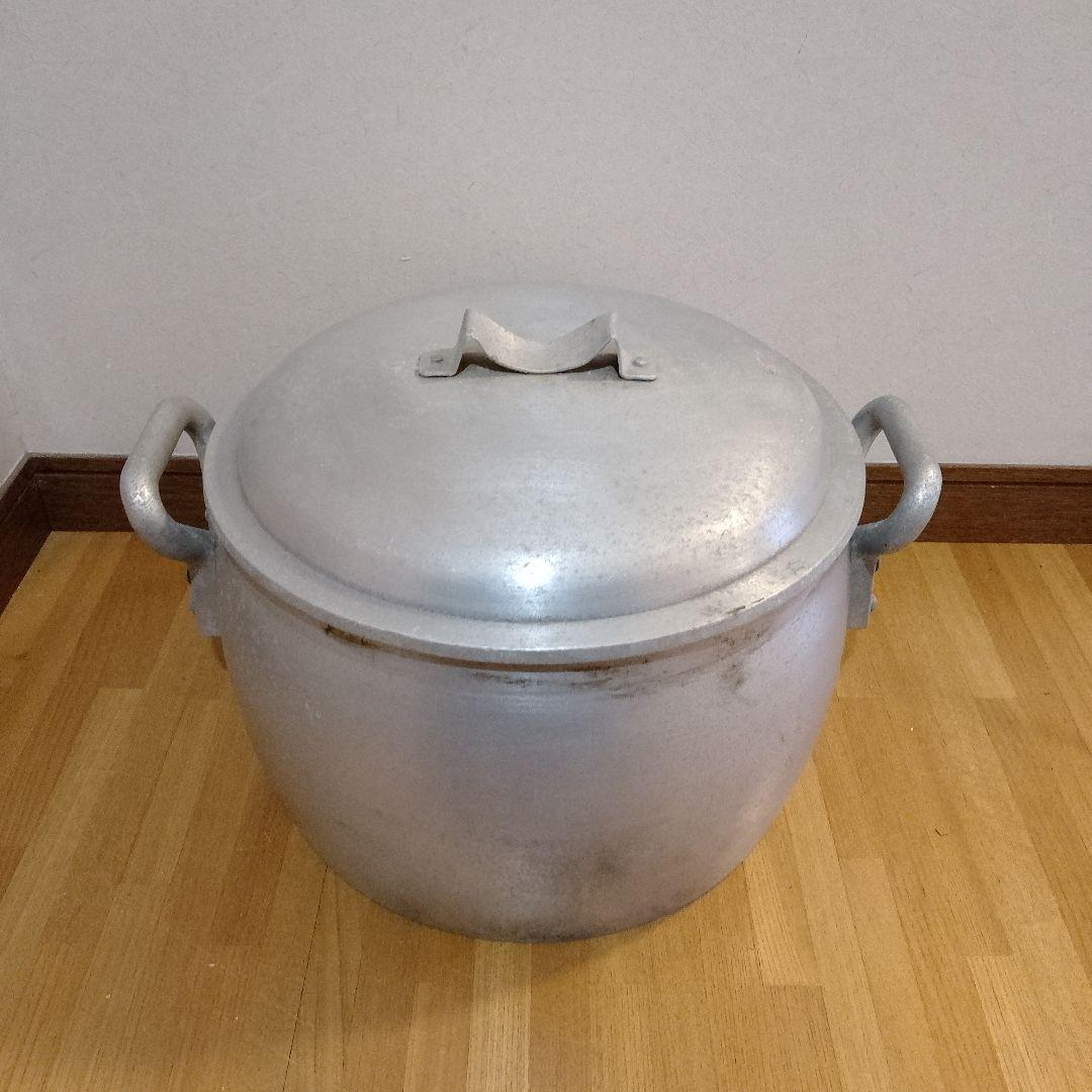 アルミ製寸胴鍋　大容量　シルバー