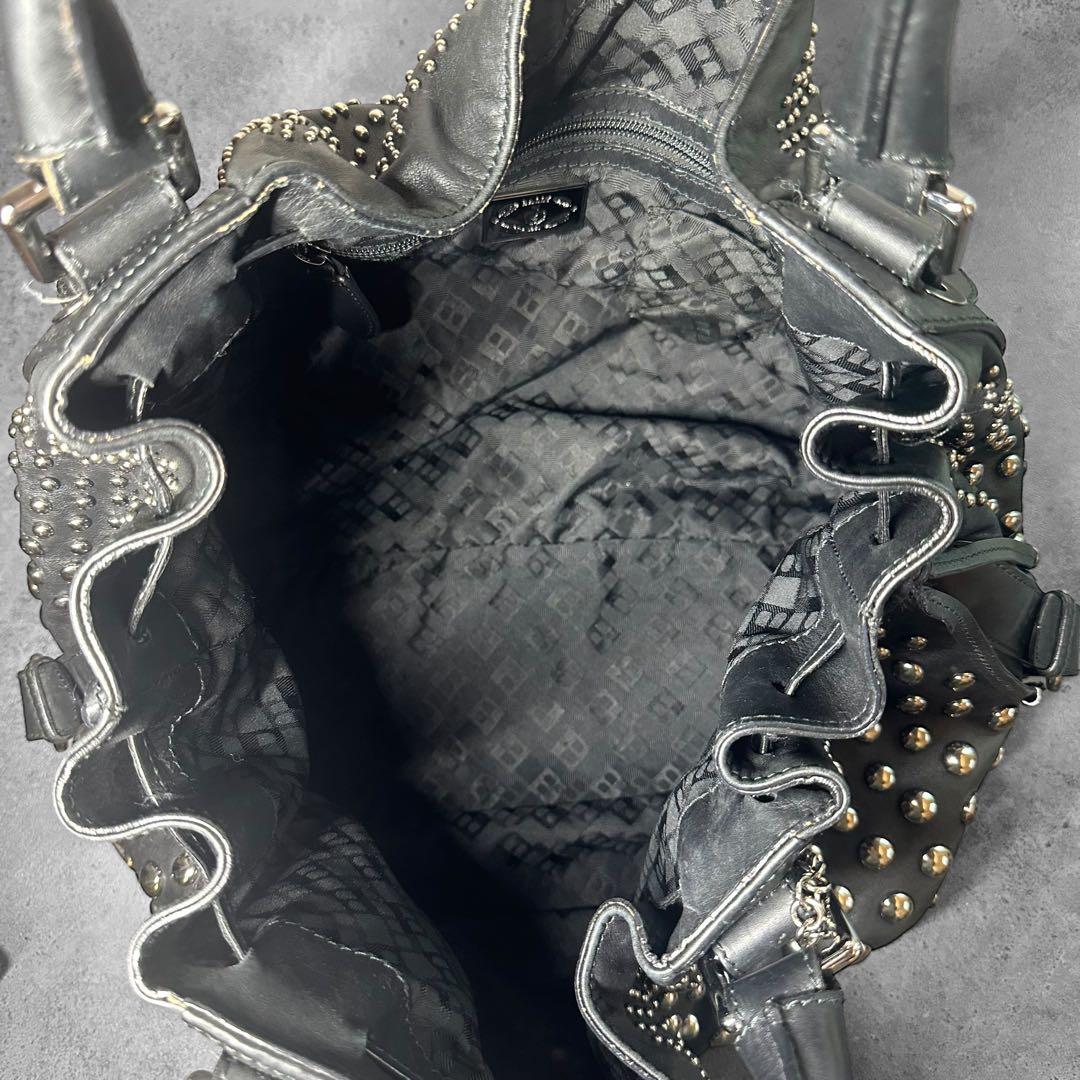 超希少✨BALLY Studded Leather Shoulder Bag