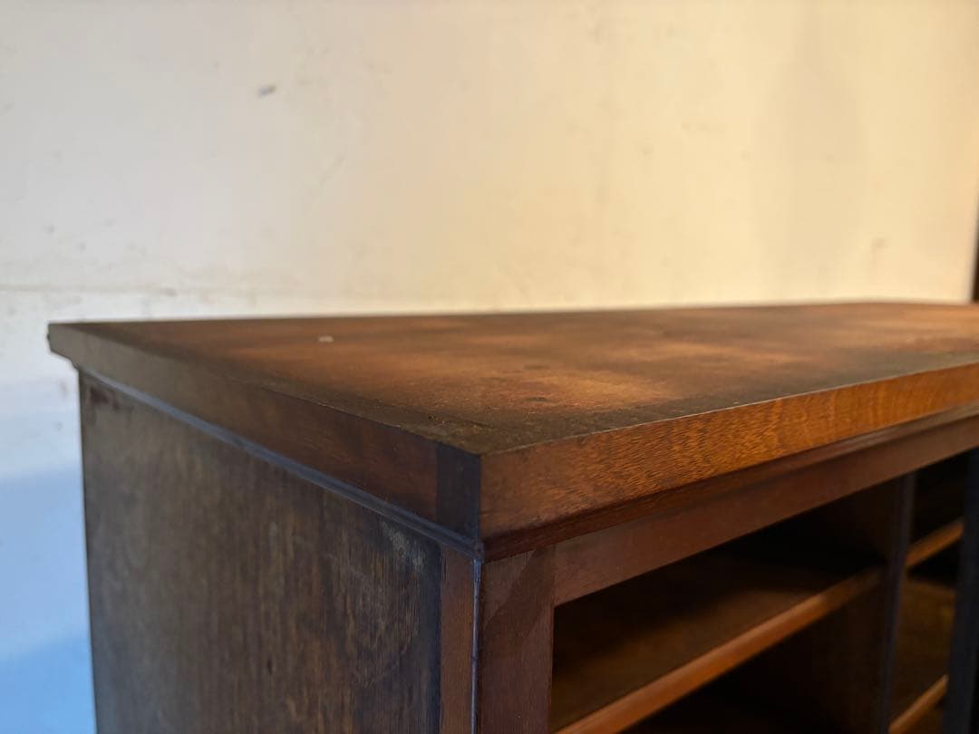 木製ガラスキャビネット 収納棚 食器棚 アンティーク 昭和レトロ