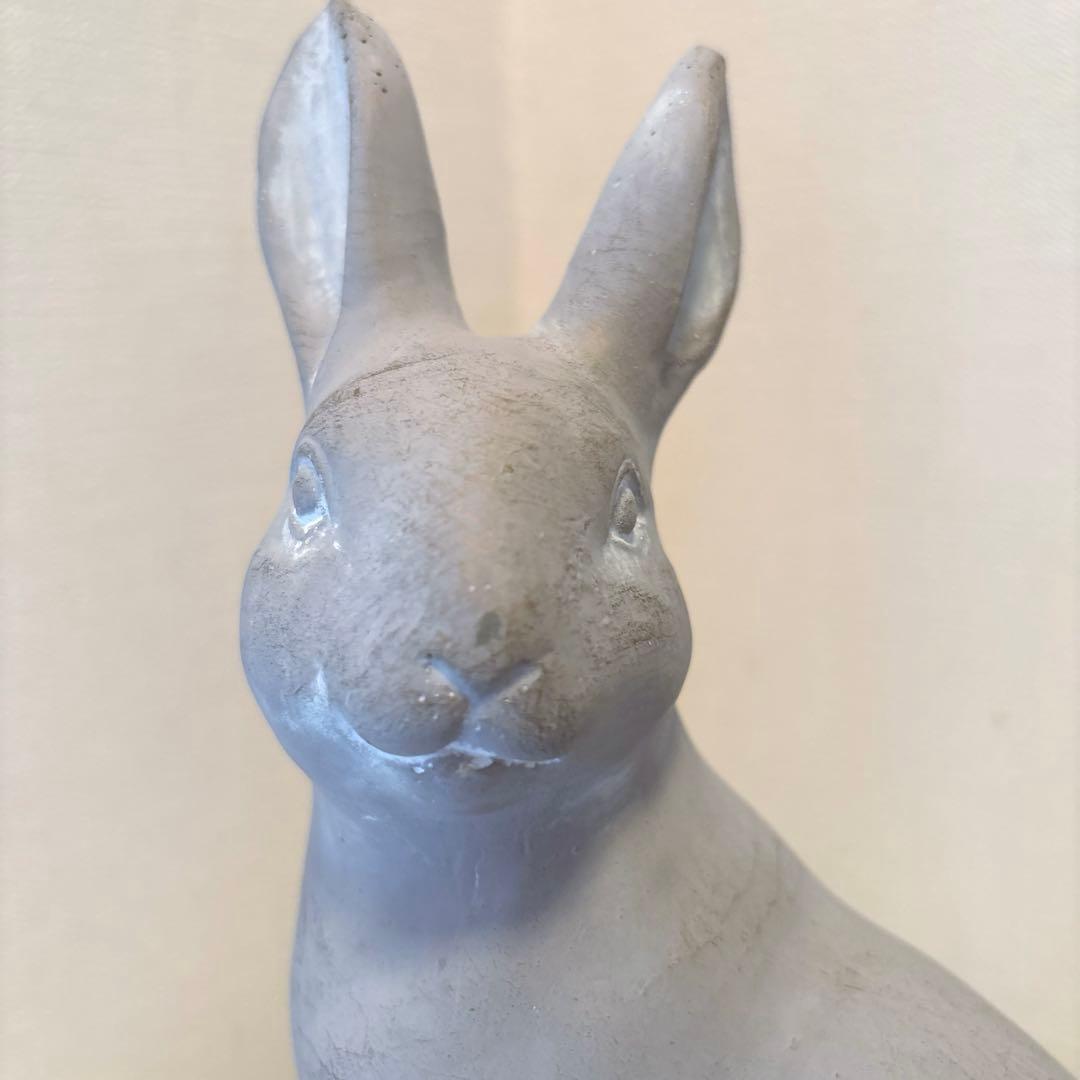 うさぎ　置物　ラビット ガーデンオブジェ　ストーンオブジェ　ガーデン　雑貨