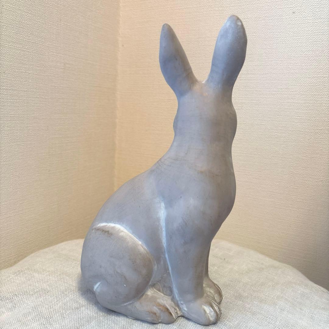 うさぎ　置物　ラビット ガーデンオブジェ　ストーンオブジェ　ガーデン　雑貨
