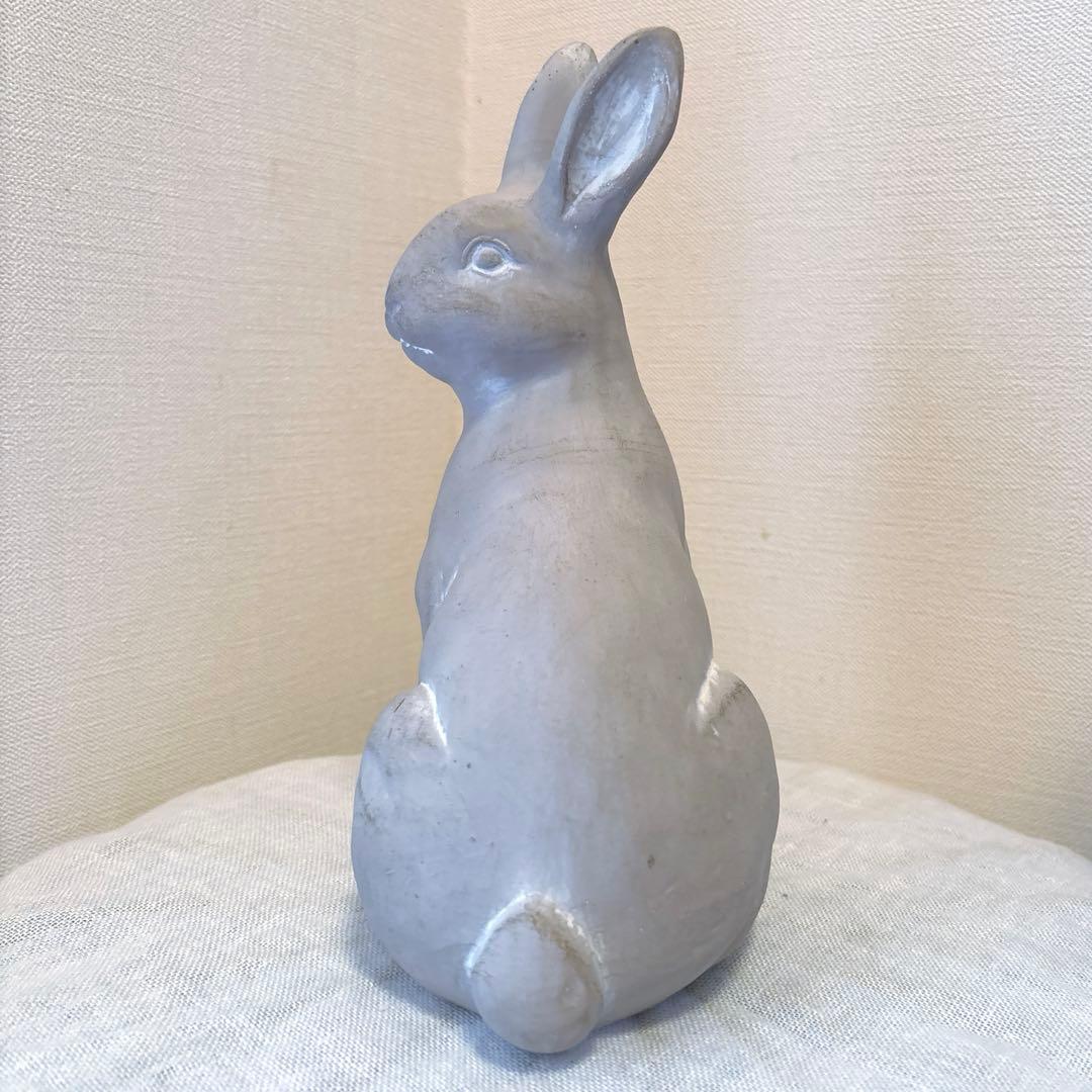 うさぎ　置物　ラビット ガーデンオブジェ　ストーンオブジェ　ガーデン　雑貨