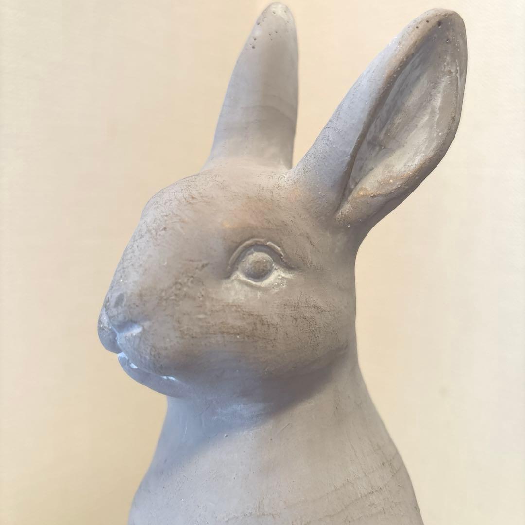 うさぎ　置物　ラビット ガーデンオブジェ　ストーンオブジェ　ガーデン　雑貨