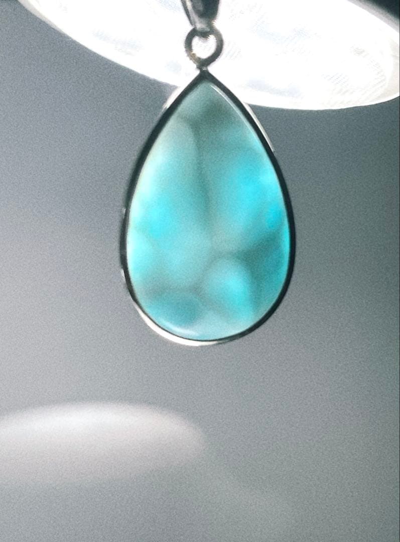 ラリマーペンダントブラックスピネルネックレスNO25-1786