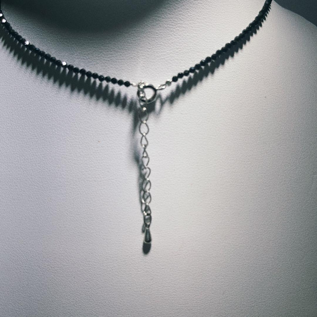 ラリマーペンダントブラックスピネルネックレスNO25-1786