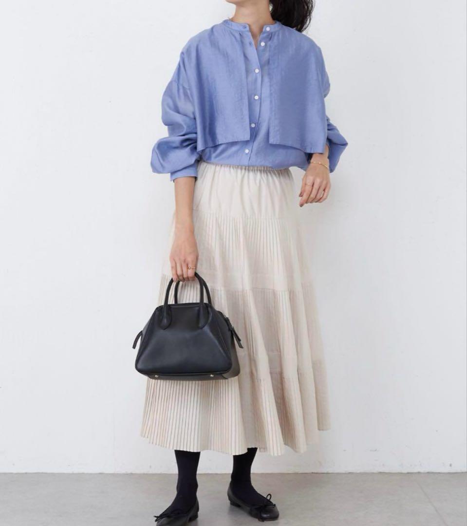 新品　BEARDSLEY ヘムプリーツティアードギャザースカート