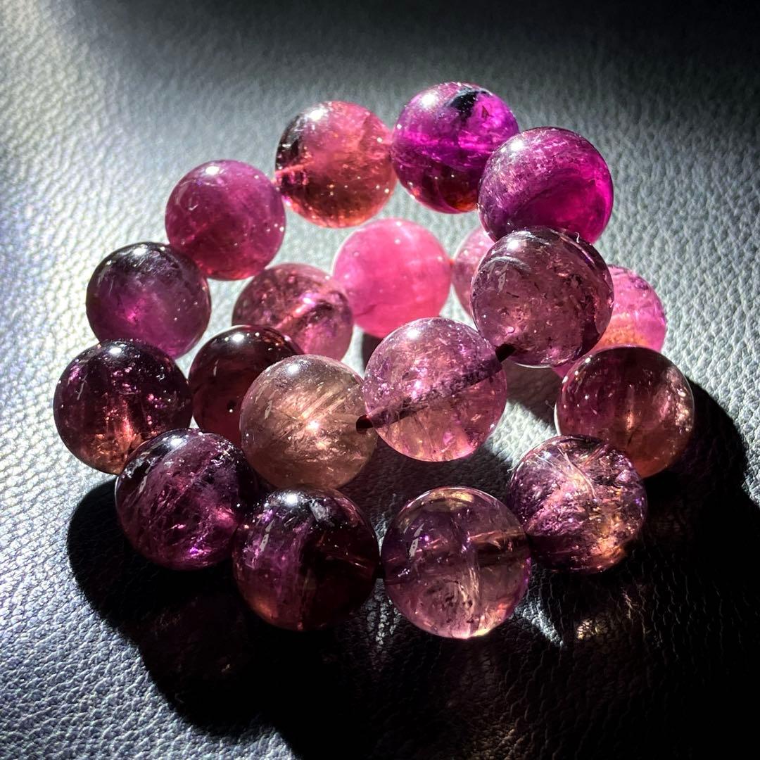 天然石 ルベライト ピンクトルマリン ブレスレット キャッツ 10ミリ玉 高品質