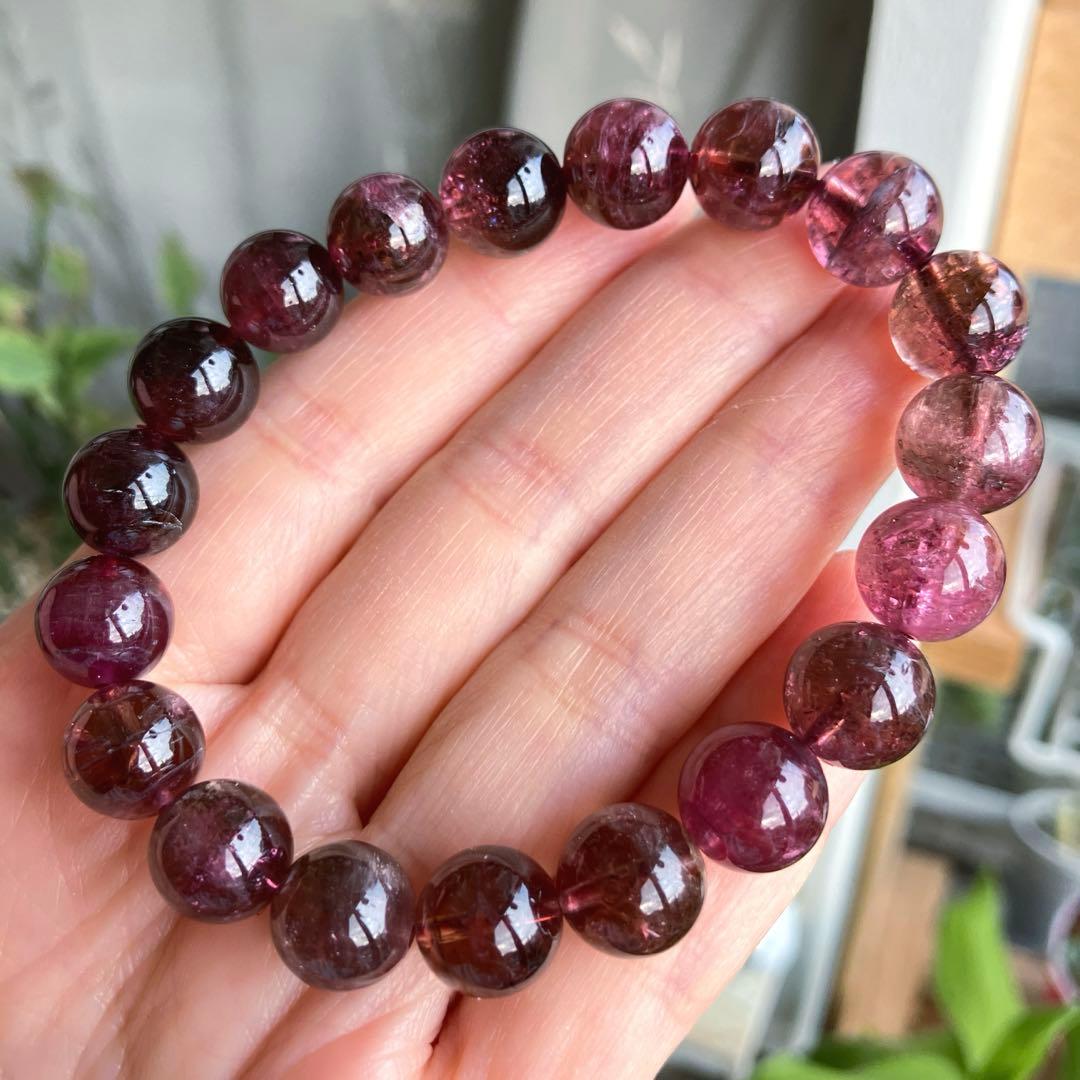 天然石 ルベライト ピンクトルマリン ブレスレット キャッツ 10ミリ玉 高品質