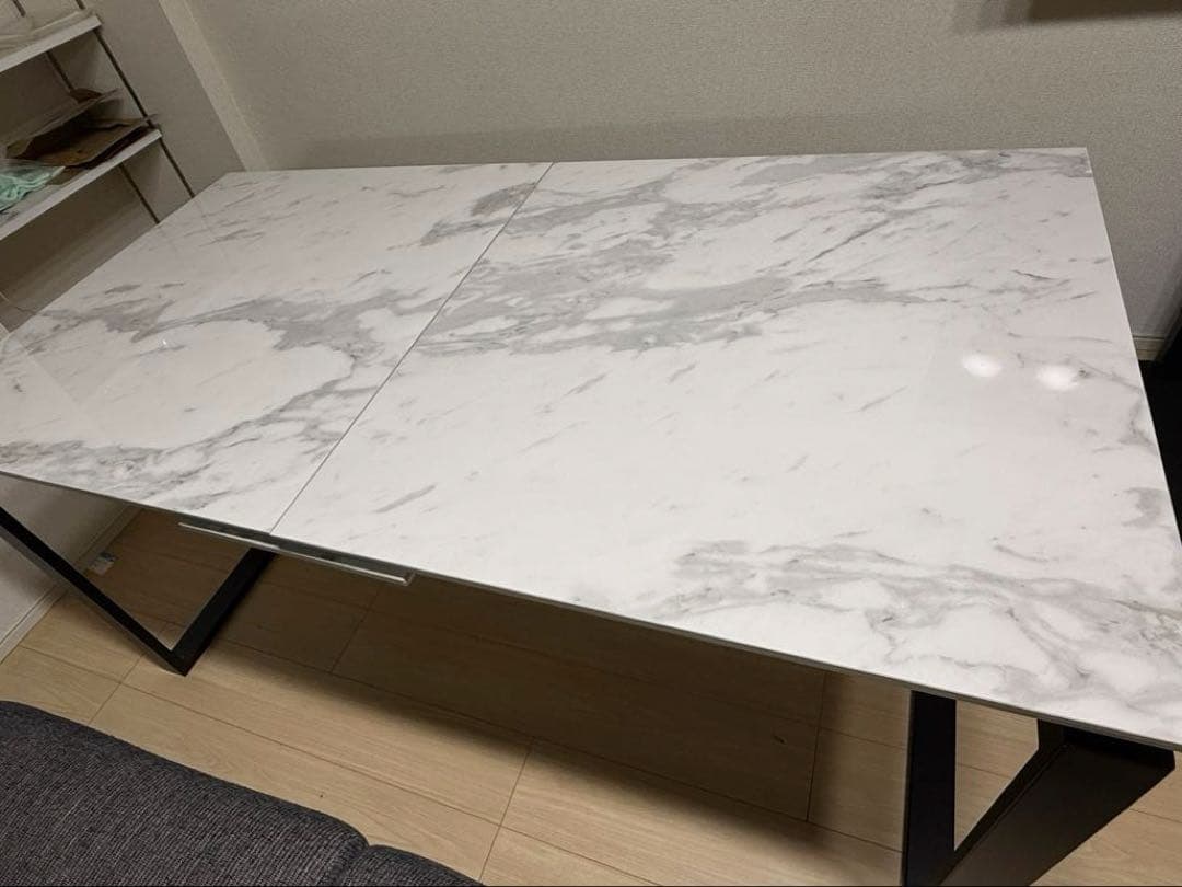 セラミックテーブル　伸縮タイプ　150cm 180cm ニトリ