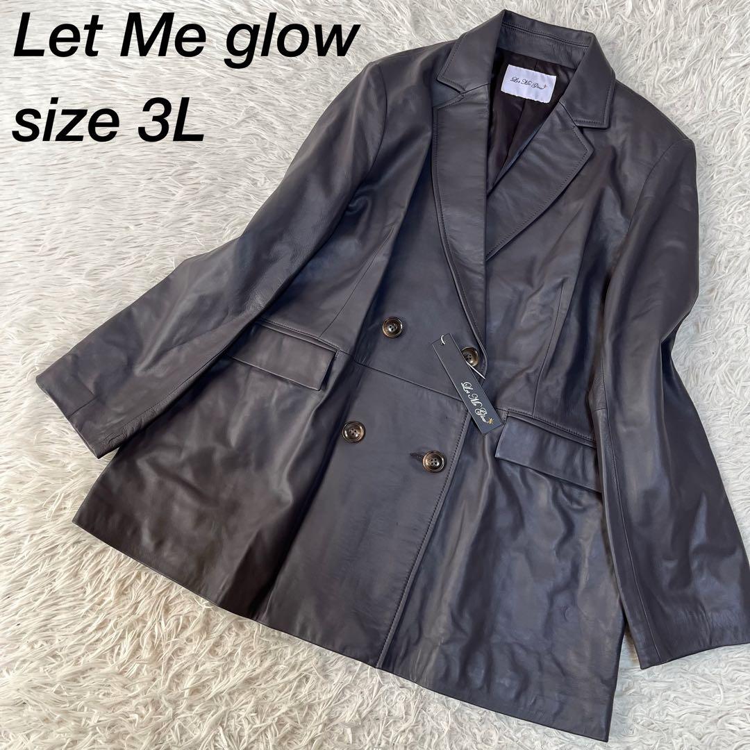 【新品未使用】レットミーグロウ　QVC ラムレザー　ダブルコート　希少サイズ
