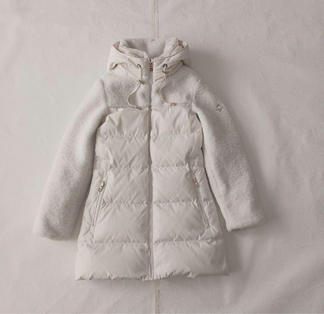 ケイトスペード ホワイト フード付き ダウンジャケット