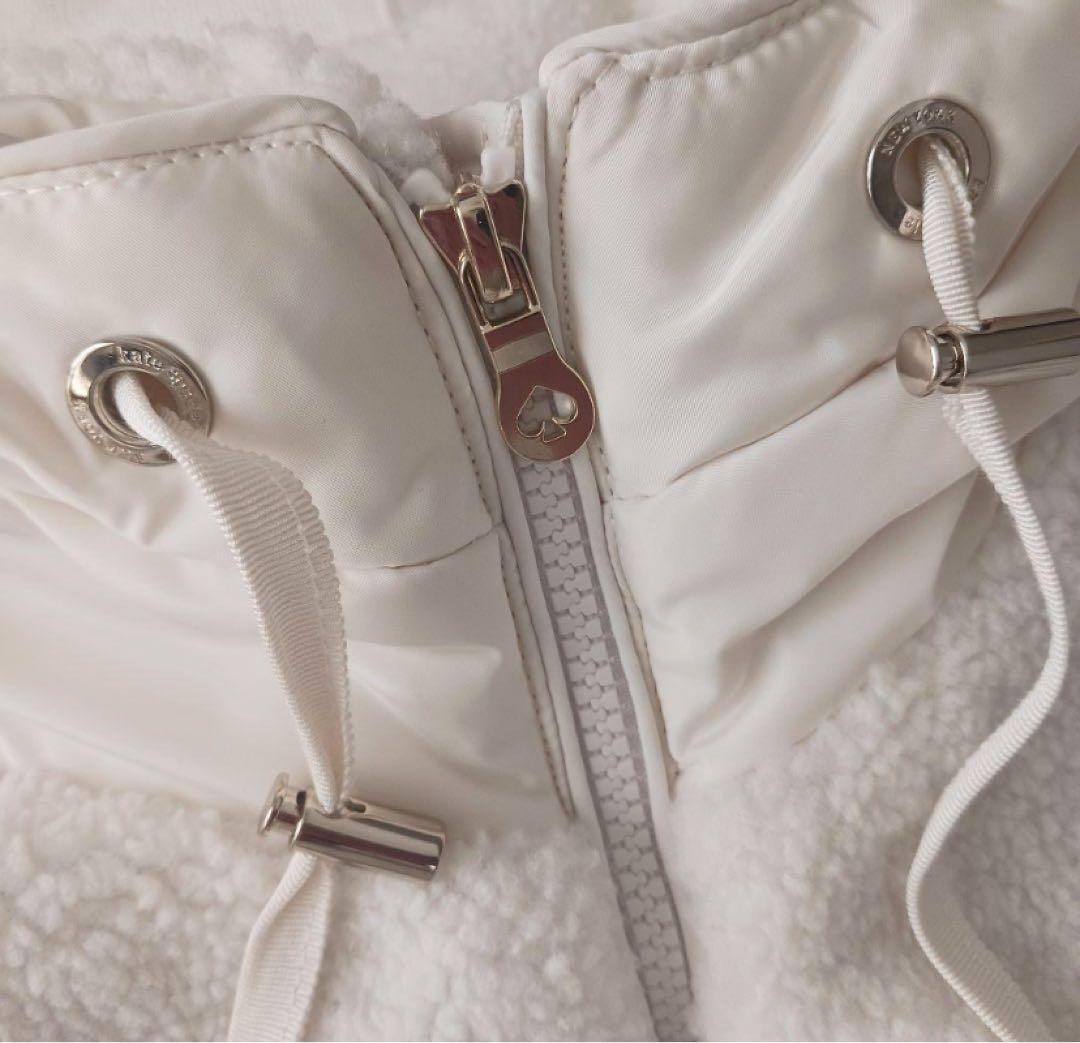 ケイトスペード ホワイト フード付き ダウンジャケット