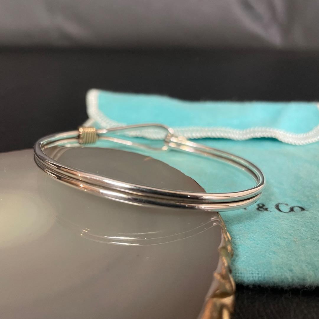 美品・希少✨Tiffany ヴィンテージ 925×14K バングルユニセックス