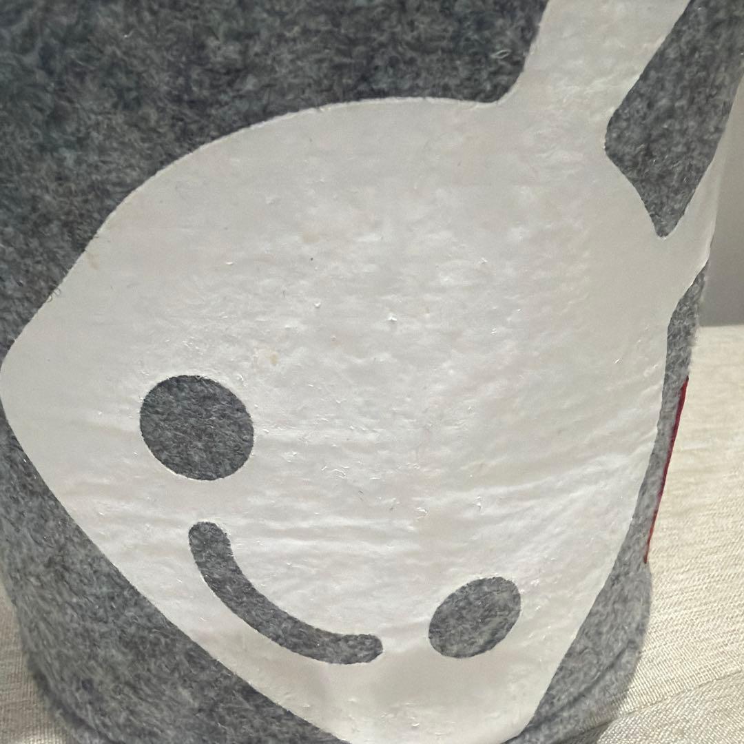 CUNE ウサギ フェルト製ラウンドボックス バケツ型収納ケース 大小2個セット