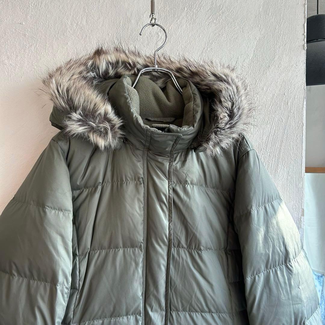 極美 Eddie Bauer ファー ロング丈 ダウンコート エディーバウアー