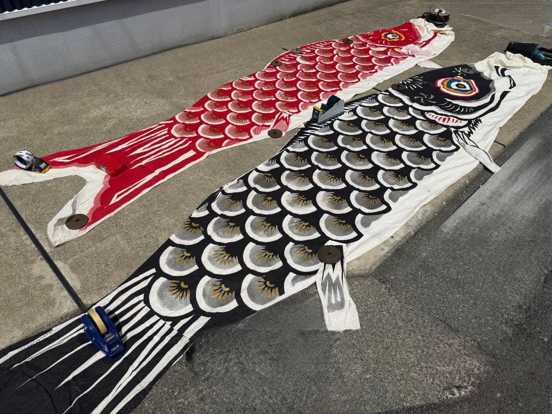 古布 木綿 鯉のぼり 5m 4m 金太郎 こいのぼり こどもの日 リメイク素材