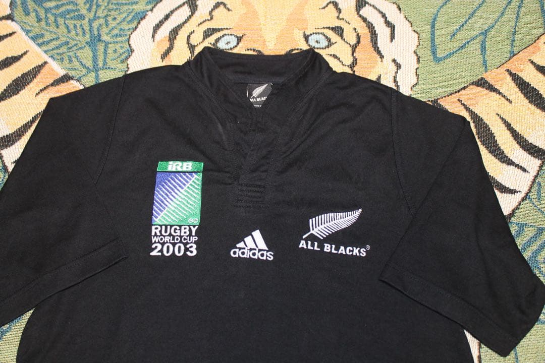 「希少」　adidas ALL BLACKS ラガーシャツ　2003年