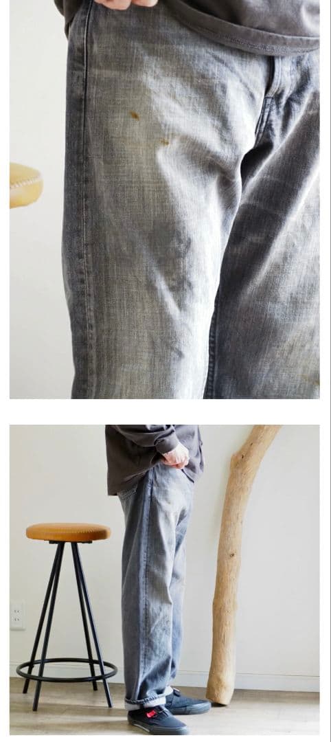 H.UNIT(エイチユニット）/BLACK DENIM USED加工/24AW