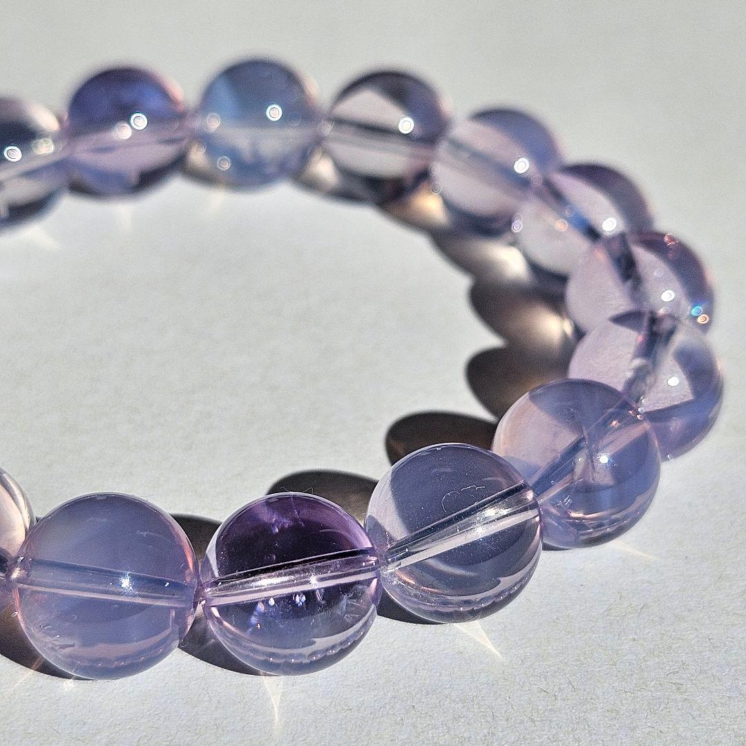 スコロライト　11mm　ブレス　天然石　透明感　一点物　高品質　キラキラ　希少