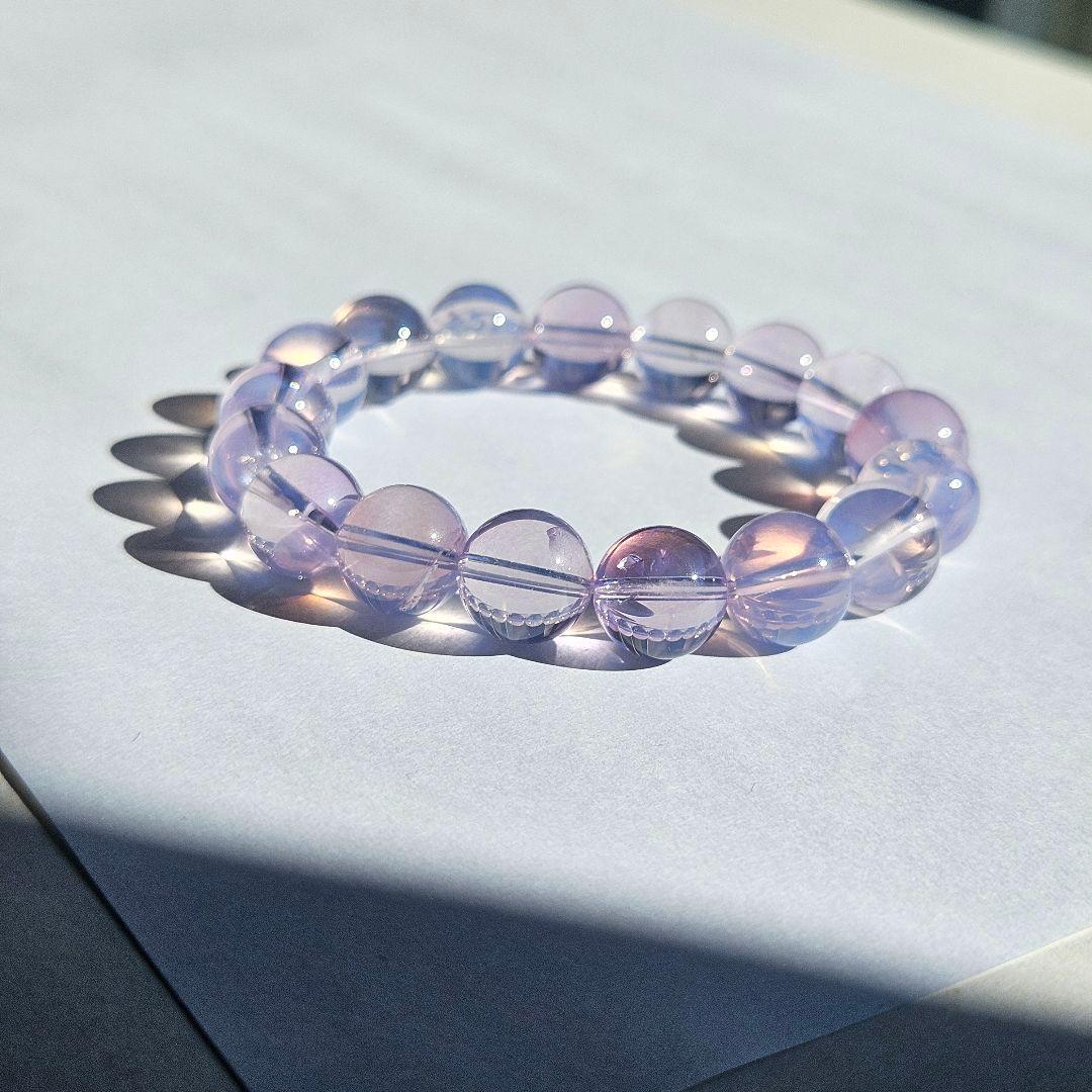 スコロライト　11mm　ブレス　天然石　透明感　一点物　高品質　キラキラ　希少