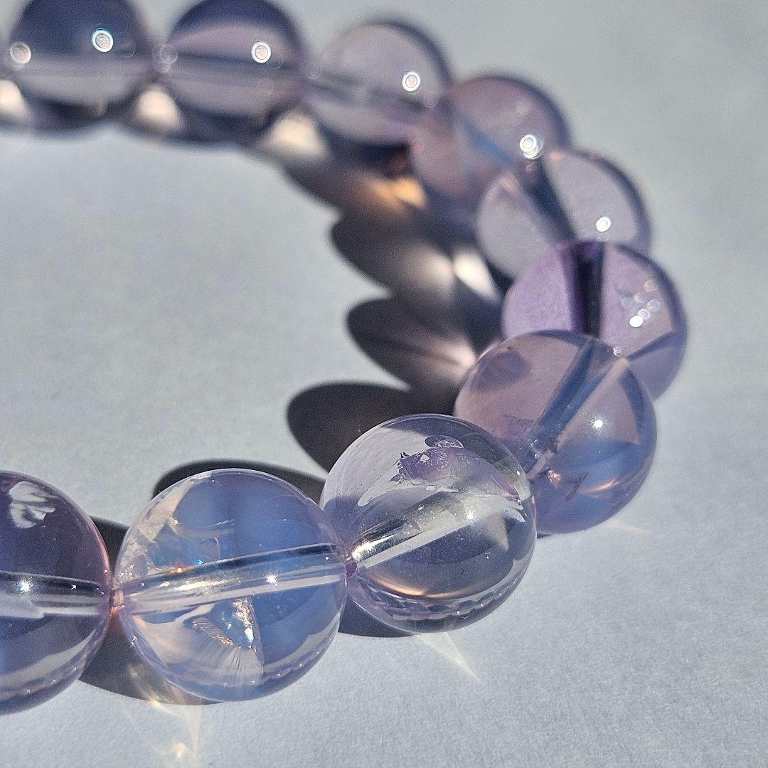 スコロライト　11mm　ブレス　天然石　透明感　一点物　高品質　キラキラ　希少