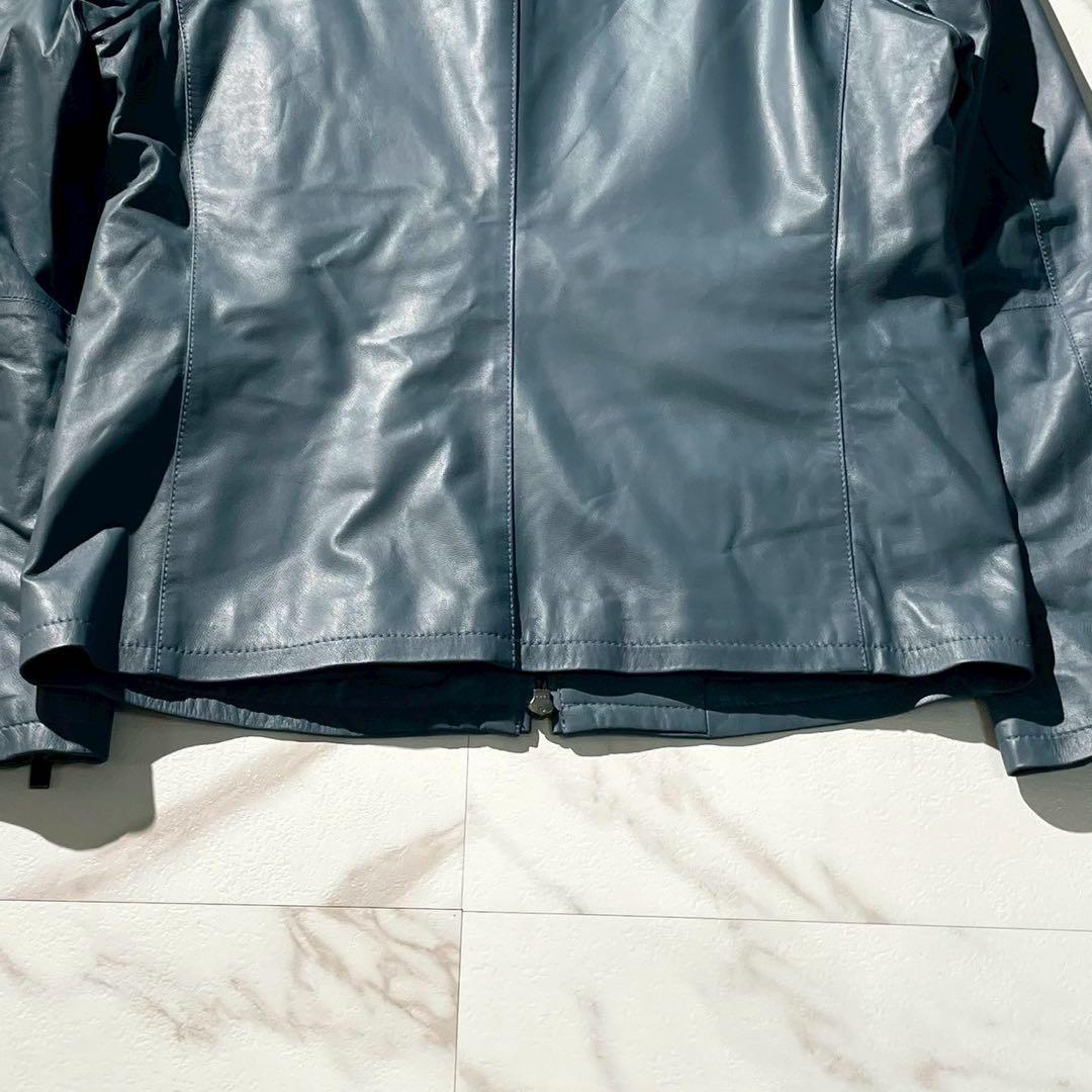 未使用タグ付✨JOSEPH スタンドカラー シングルライダースジャケット 羊革