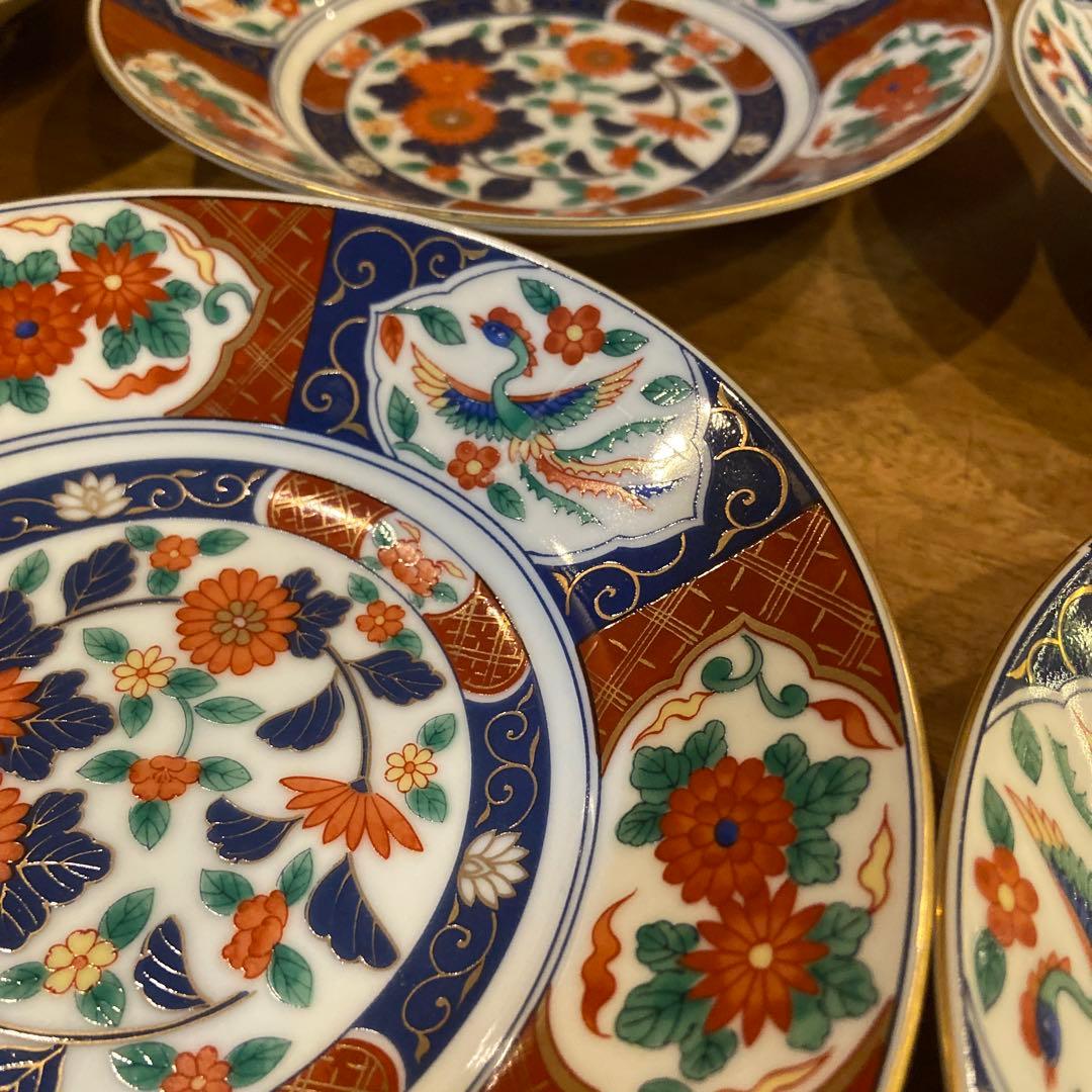 美濃焼庫山窯古伊万里絵付け皿十一枚