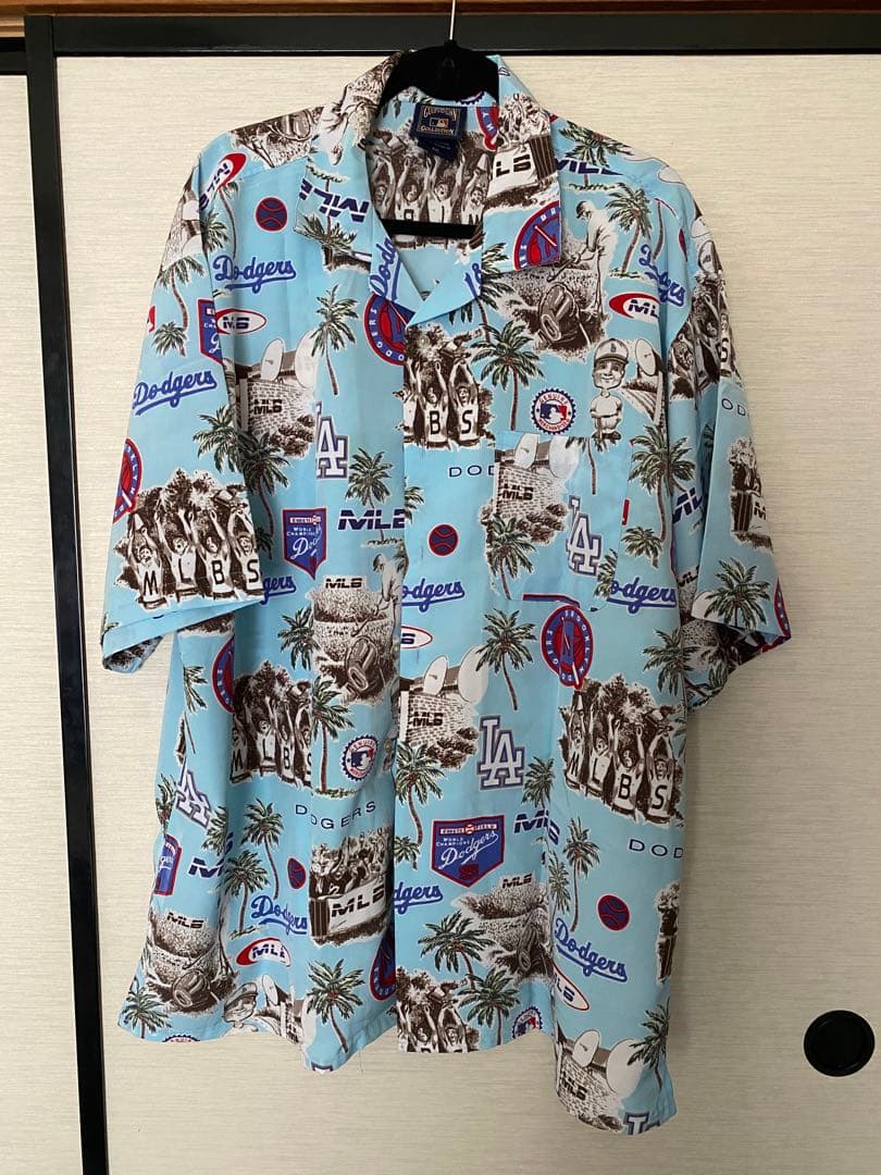 LA dodgers ロサンゼルスドジャース　総柄シャツ　2XL