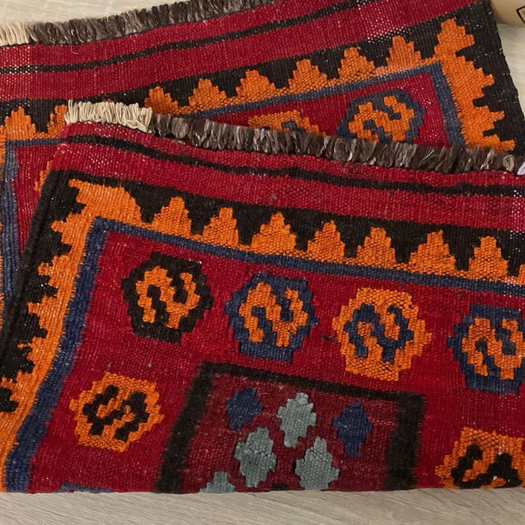ミニキリム手織りマイマナ 産ビンテージキリムミニラグ55cmx76cm