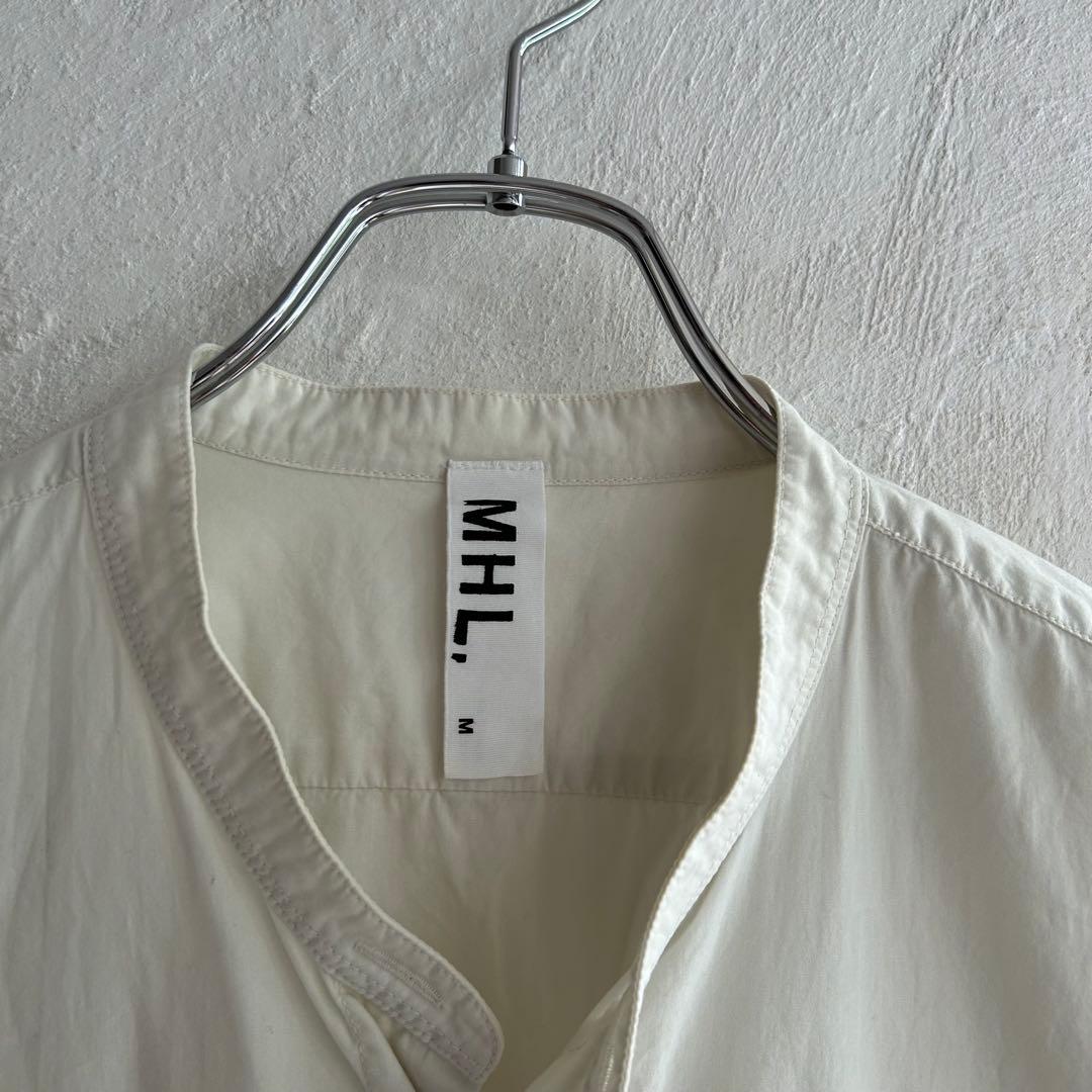 MHL. ガーメントダイ BASIC POPLIN STAND SHIRTS