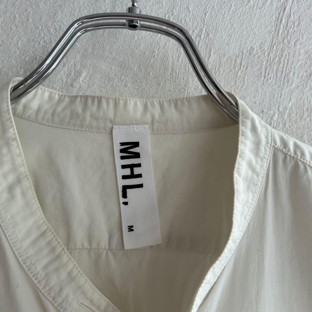MHL. ガーメントダイ BASIC POPLIN STAND SHIRTS