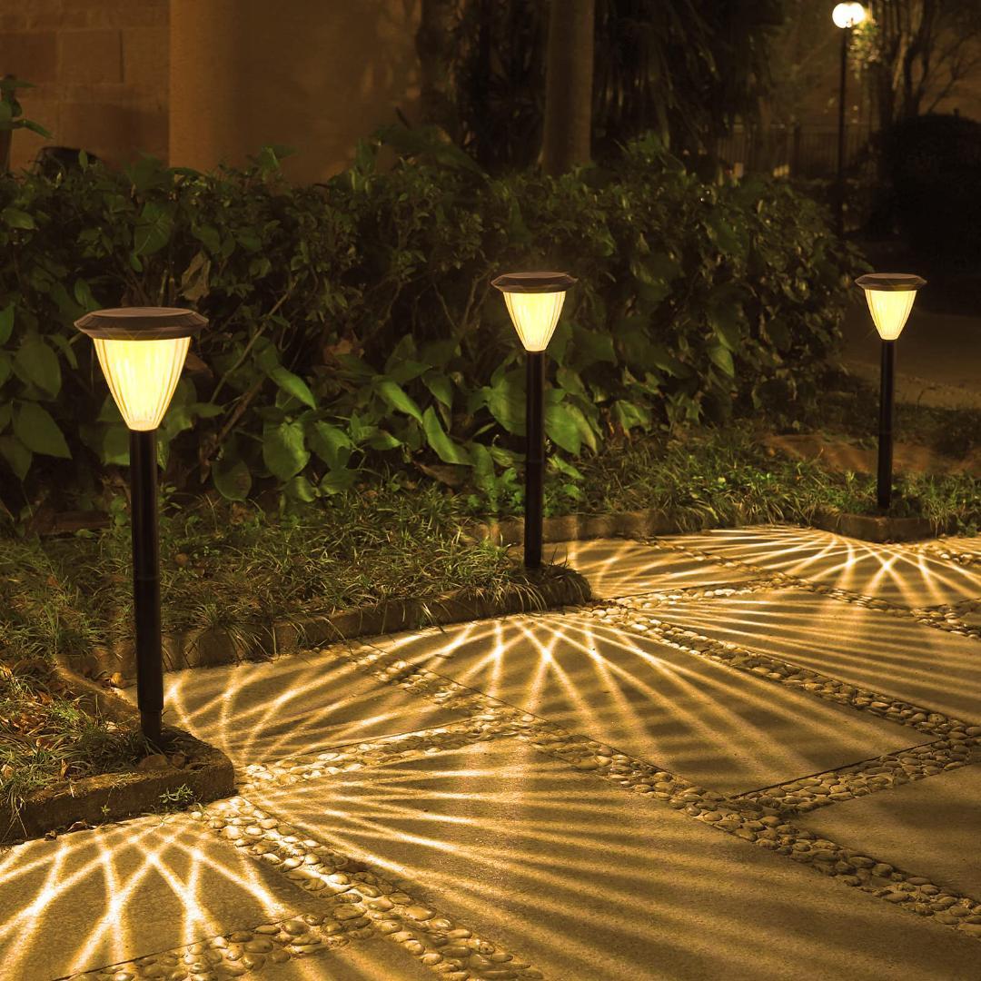 ガーデニングライト 3個組ホワイト 翌朝まで長持ち点灯する