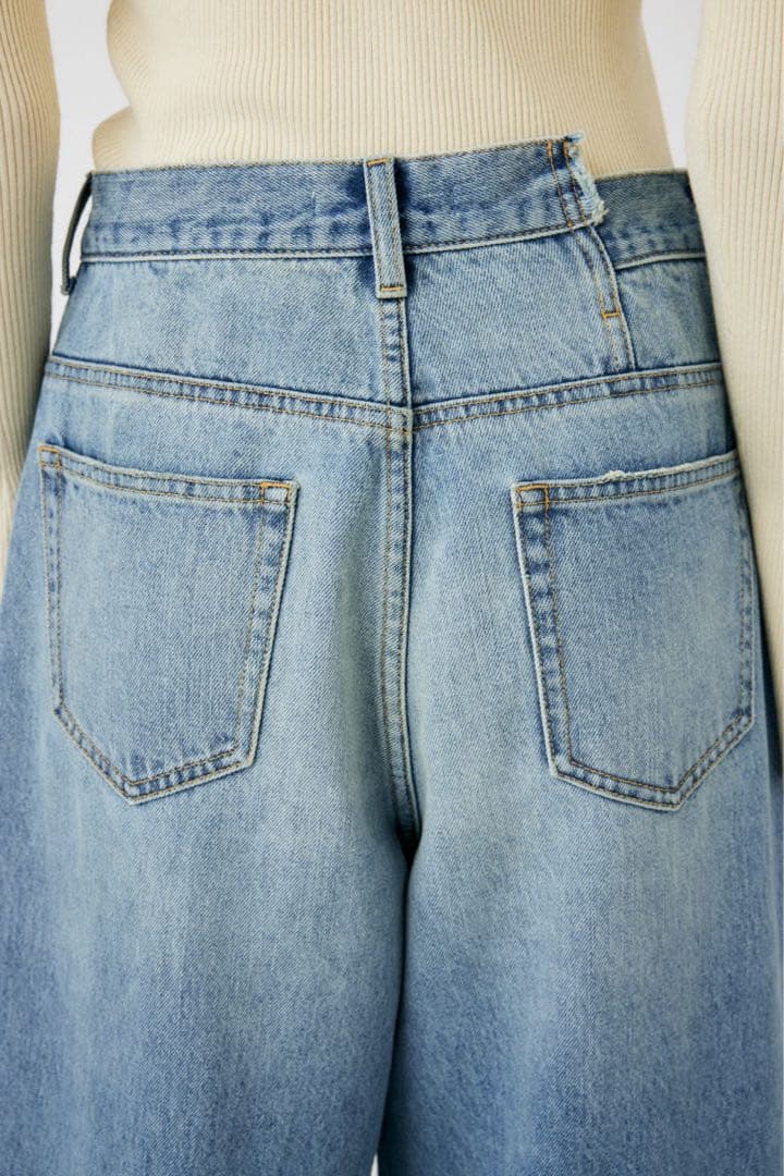 moussy マウジー クロスウエストワイド ストレート デニム 新品