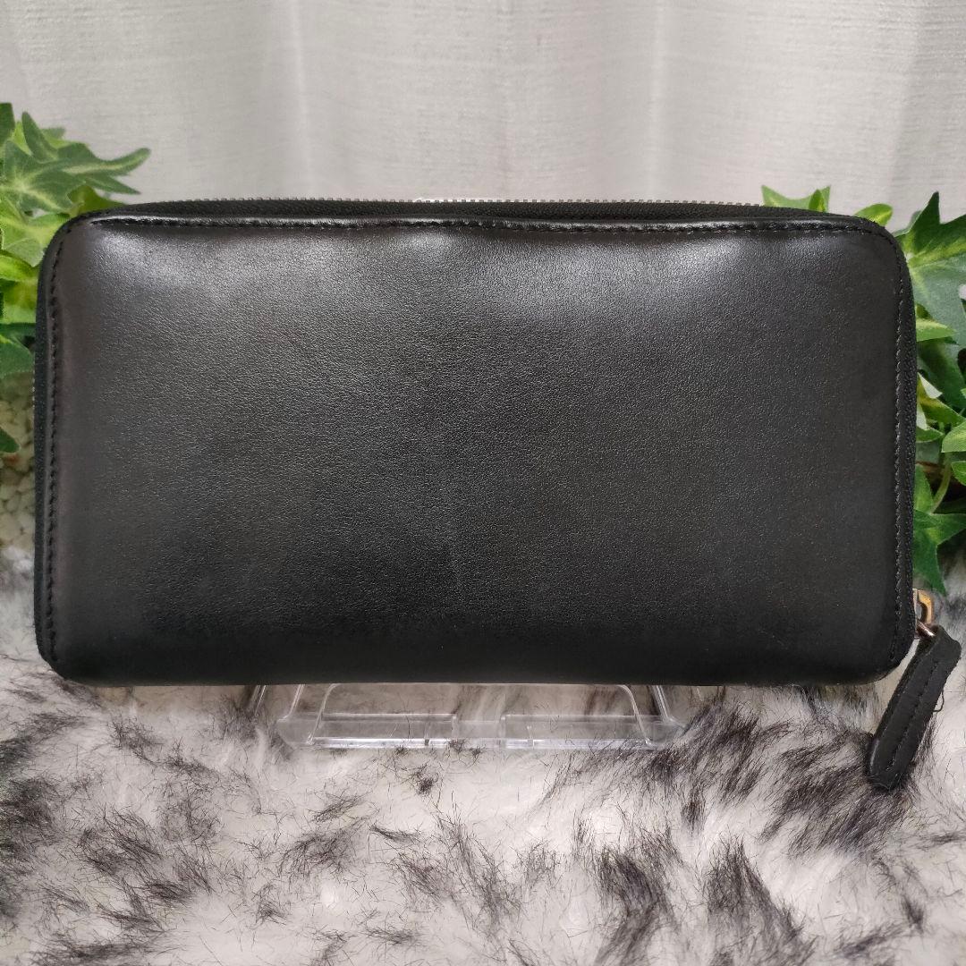 DIESEL 長財布 レザー Dロゴ ブラック ディーゼル 財布 黒革オーバルD