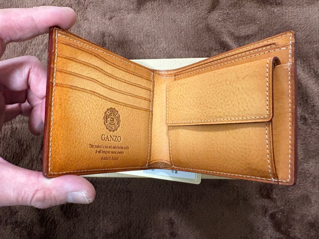 新品未使用GANZO THIN BRIDLE シンブライドル 二つ折り財布